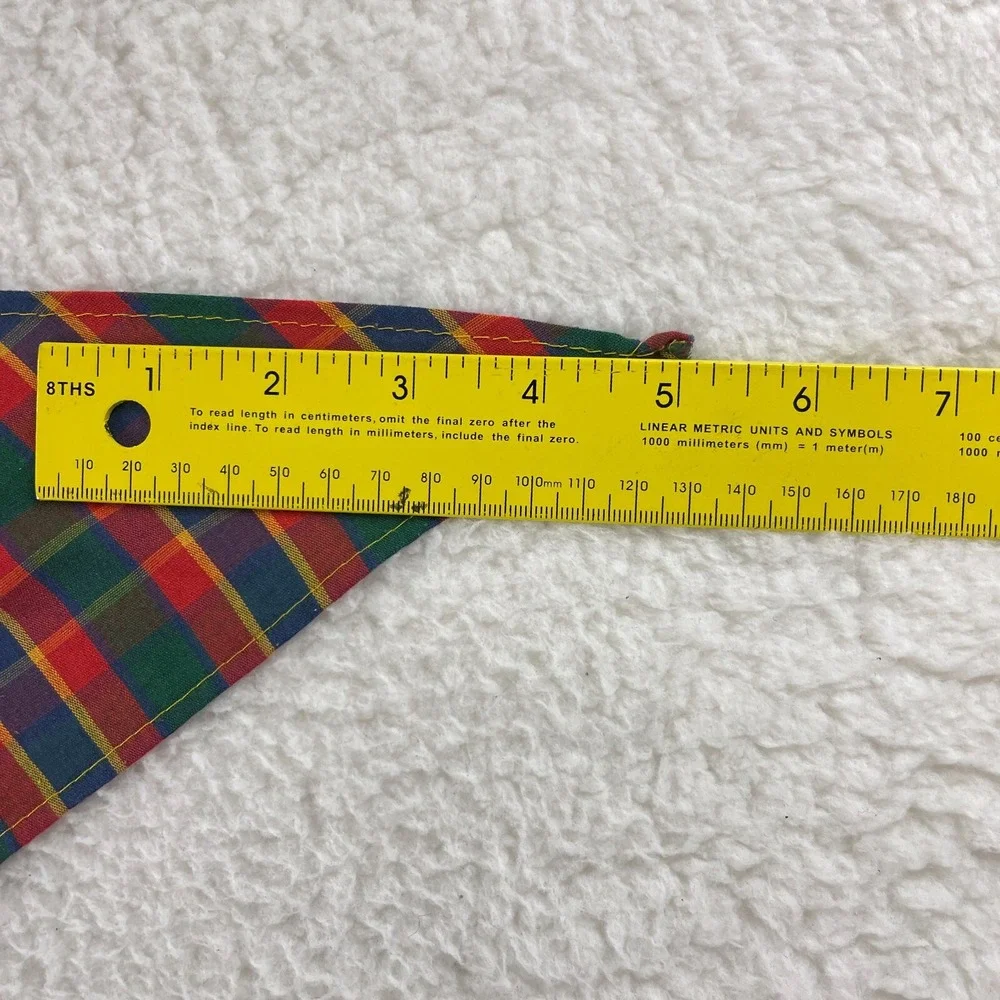 Boy Scouts of America Red Plaid Webelos Neckerchief Scarf Handkerchief‎